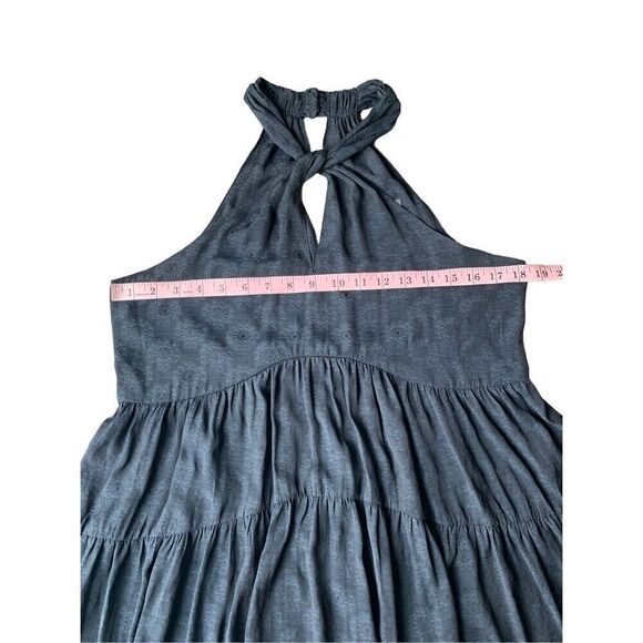 Anthropologie Black Lavinia High Neck Halter Blouse - Picture 8 of 11